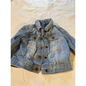 Baby Gap Denim Jean Jacket Girls Size 2T Classic Vintage Coat Coastal